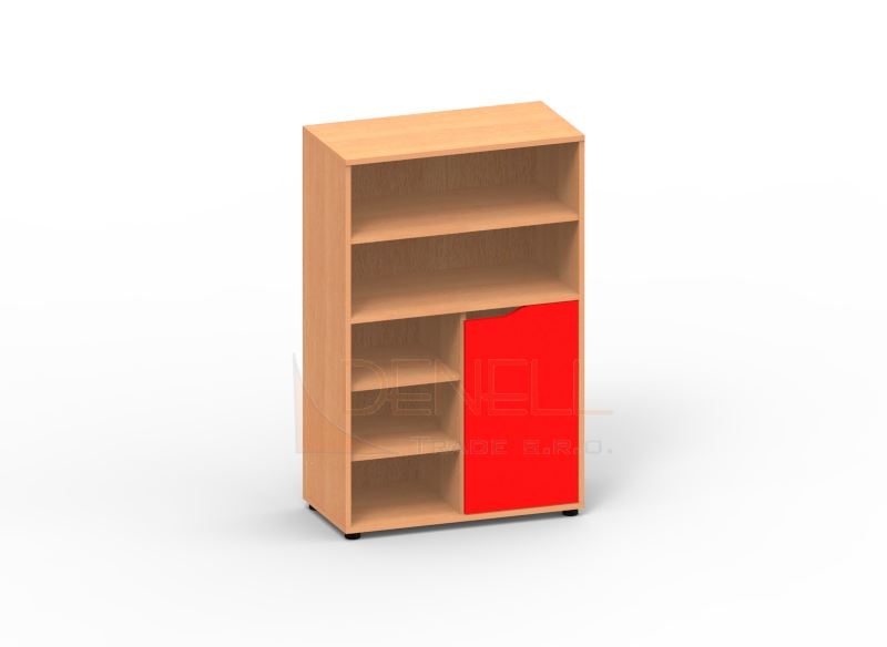 Skříňka jednodveřová policová, s nožičkami - N32.833.barva