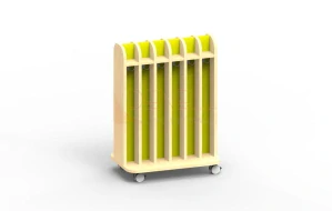 Věšák na ručníky oboustranný, mobilní pro 12 deti- 75.806.barva