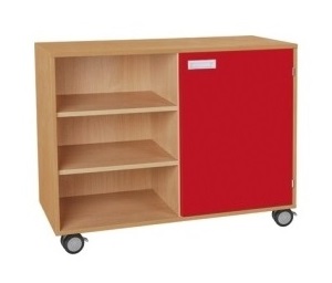 Skříňka kombinovaná s dveřmi a policemi s kolečky - M101.124.barva