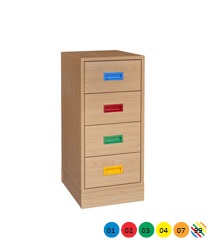 Skříňka zásuvková, se soklem - M10.205.barva