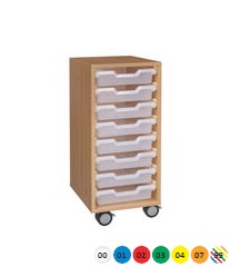 Skříňka na volné zásuvky, s kolečky - M10.210.barva