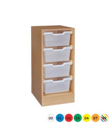 Skříňka na volné zásuvky, se soklem - M10.211.barva