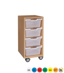 Skříňka na volné zásuvky, s kolečky - M10.212.barva