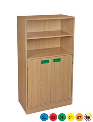 Skříňka vysoká dvoudveřová, se soklem - M10.302.barva