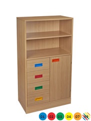 Skříňka vysoká kombinovaná, se soklem - M10.303.barva