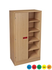 Skříňka vysoká dveře a police, se soklem - M10.304.barva