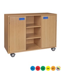 Skříňka kombinovaná, s kolečky - M10.102.barva