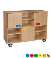 Skříňka kombinovaná, s kolečky - M10.104.barva