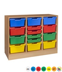 Skříňka na volné zásuvky, se soklem - M10.109.barva