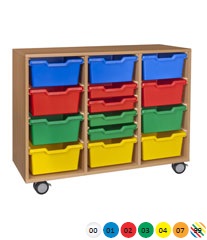 Skříňka na volné zásuvky, s kolečky - M10.110.barva