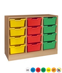 Skříňka na volné zásuvky, se soklem - M10.111.barva