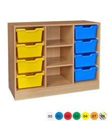 Skříňka na volné zásuvky, se soklem - M10.113.barva