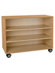 Skříňka se 2 vloženými policemi, s kolečky - M10.118.00