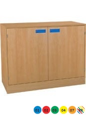 Skříňka dvoudveřová se 2 vloženými policemi, se soklem - M10.119.barva