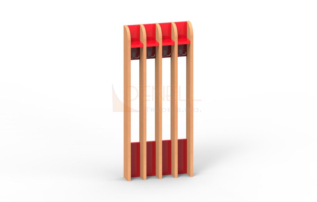 Věšák na ručníky 4děti - 75.404.barva