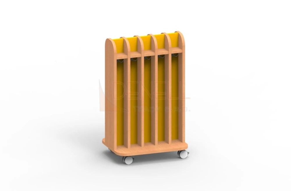 Věšák na ručníky oboustranný, mobilní pro 10 deti- 75.805.barva